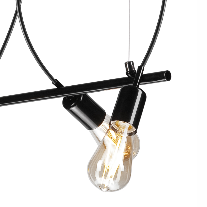 Csillár zsinóron TARO 3xE27/60W/230V fekete