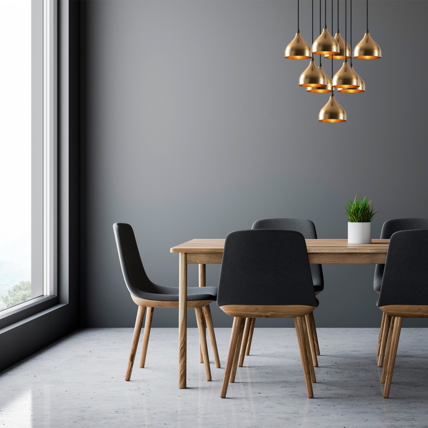 Csillár zsinóron TATTOO 9xE27/40W/230V