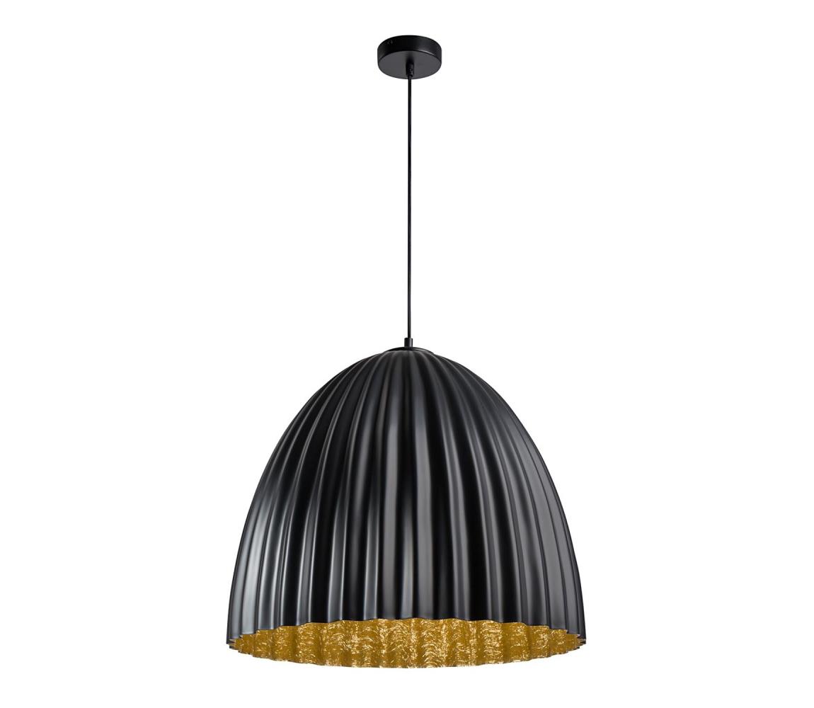 Csillár zsinóron T 1xE27/60W/230V átm. 50 cm fekete/arany 32020