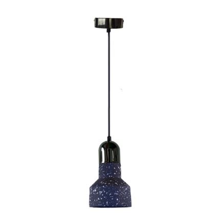 Csillár zsinóron TERRAZZO 1xE27/60W/230V átm. 12 cm fekete