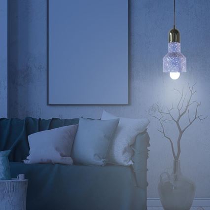 Csillár zsinóron TERRAZZO 1xE27/60W/230V átm. 12 cm kék