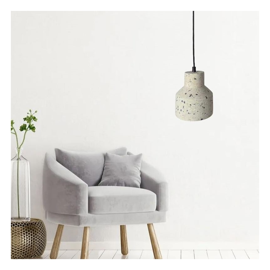 Csillár zsinóron TERRAZZO 1xE27/60W/230V átm. 12 cm krémes