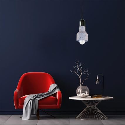 Csillár zsinóron TERRAZZO 1xE27/60W/230V átm. 12 cm krémes