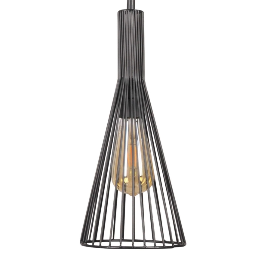 Csillár zsinóron TIANA 3xE27/20W/230V fekete