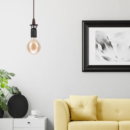 Csillár zsinóron TINA 1xE27/60W/230V bronz