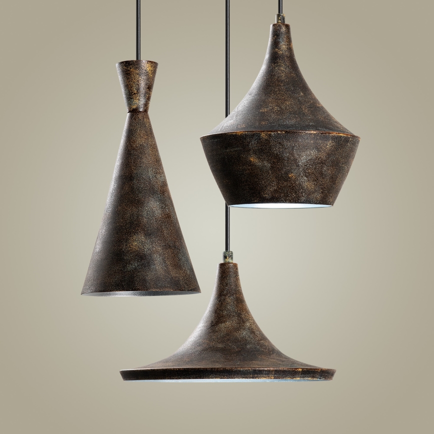 Csillár zsinóron TOM 3xE27/40W/230V szürke