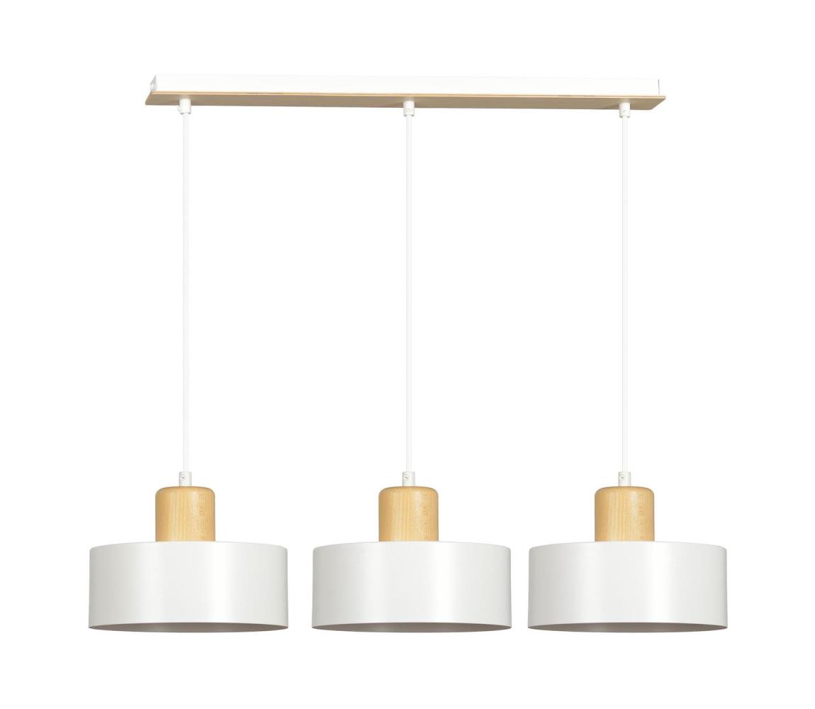 EMIBIG Csillár zsinóron TORIN 3xE27/15W/230V fehér 1047/3