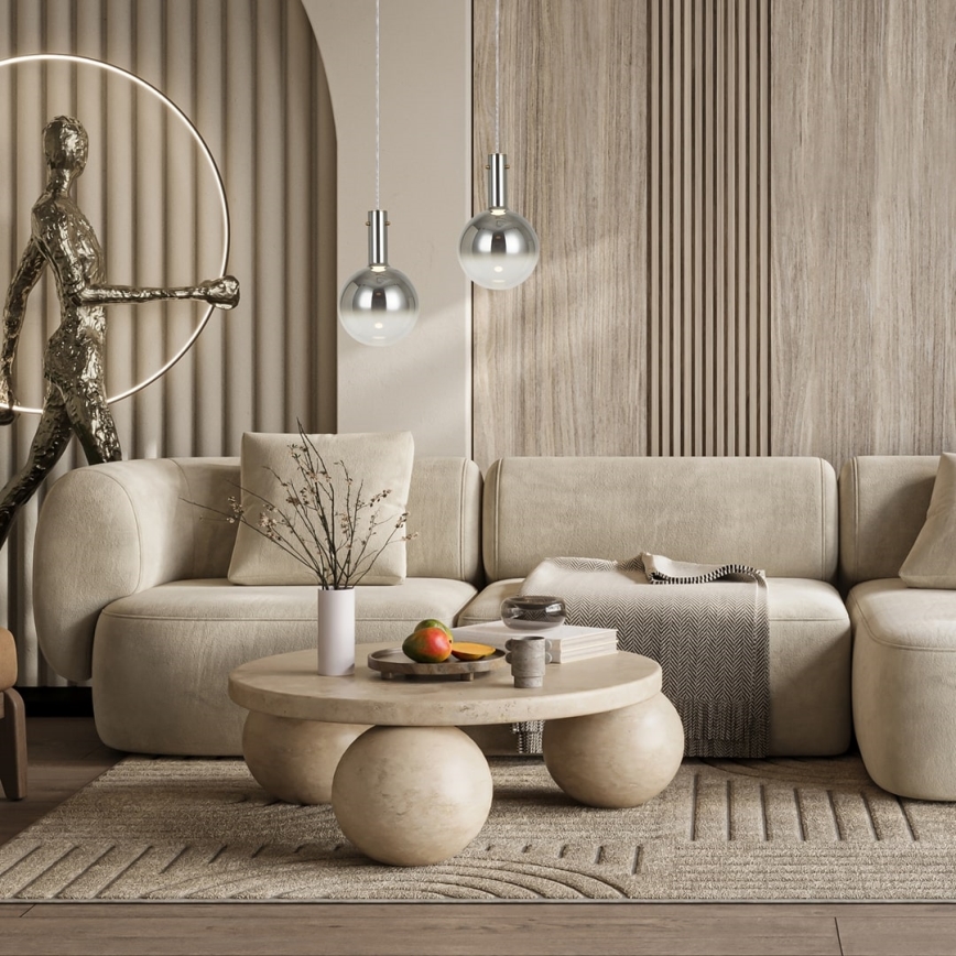 Csillár zsinóron TORONTO 1xGU10/8W/230V fényezett króm