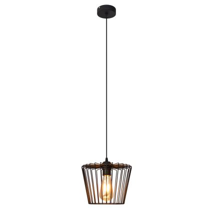 Csillár zsinóron TORRI 1xE27/15W/230V átm. 23 cm fekete