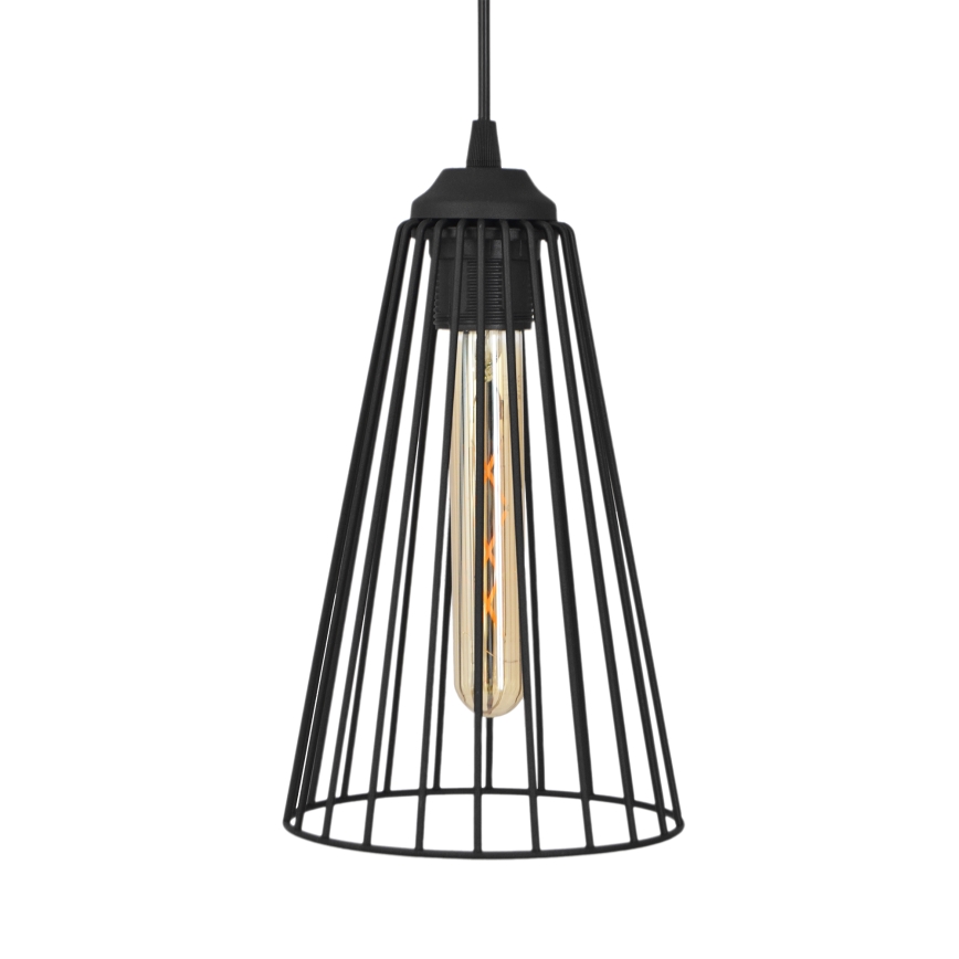 Csillár zsinóron TORRI 3xE27/15W/230V fekete