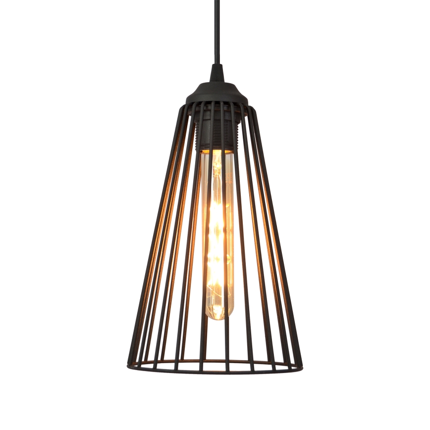 Csillár zsinóron TORRI 3xE27/15W/230V fekete