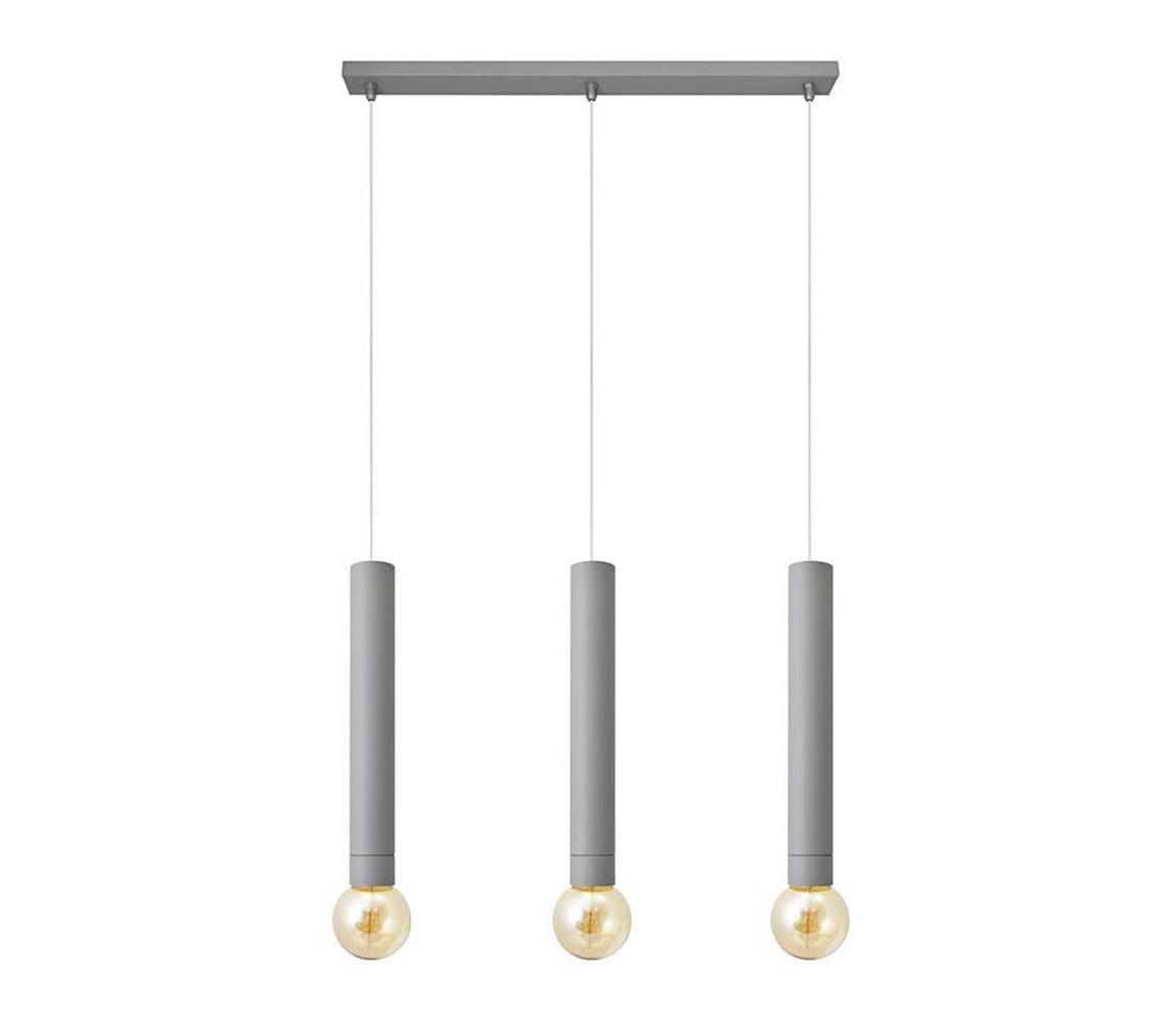 Csillár zsinóron TUBA 3xE27/15W/230V ezüst W