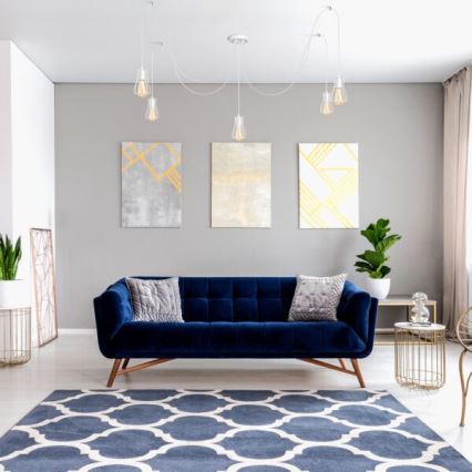 Csillár zsinóron TUBE LONG 5xE27/10W/230V fehér