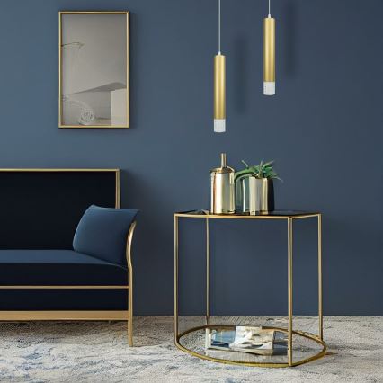 Csillár zsinóron TUBI 1xGU10/8W/230V arany