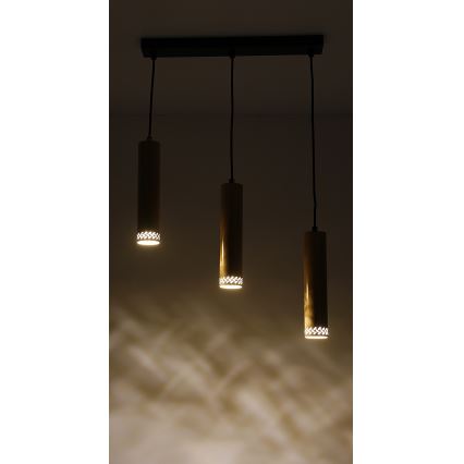 Csillár zsinóron TUBO 3xGU10/25W/230V