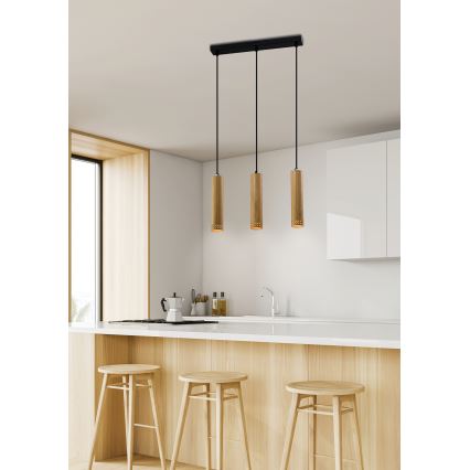 Csillár zsinóron TUBO 3xGU10/25W/230V