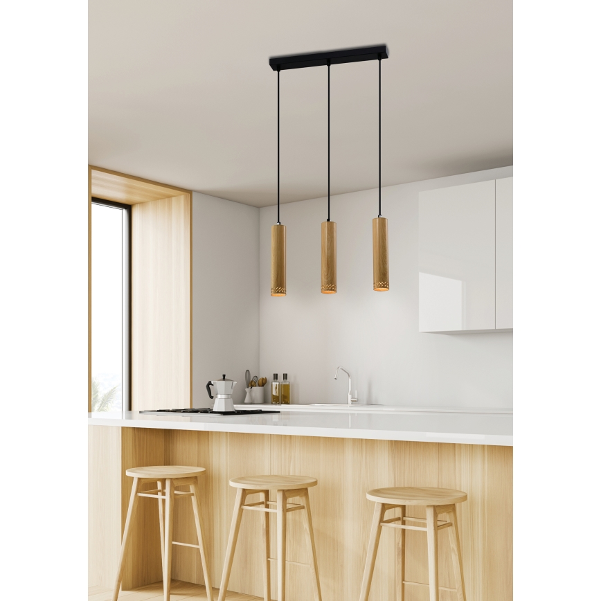 Csillár zsinóron TUBO 3xGU10/25W/230V