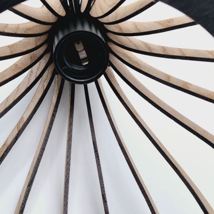 Csillár zsinóron TUCCI 3xE27/15W/230V tölgy/fekete