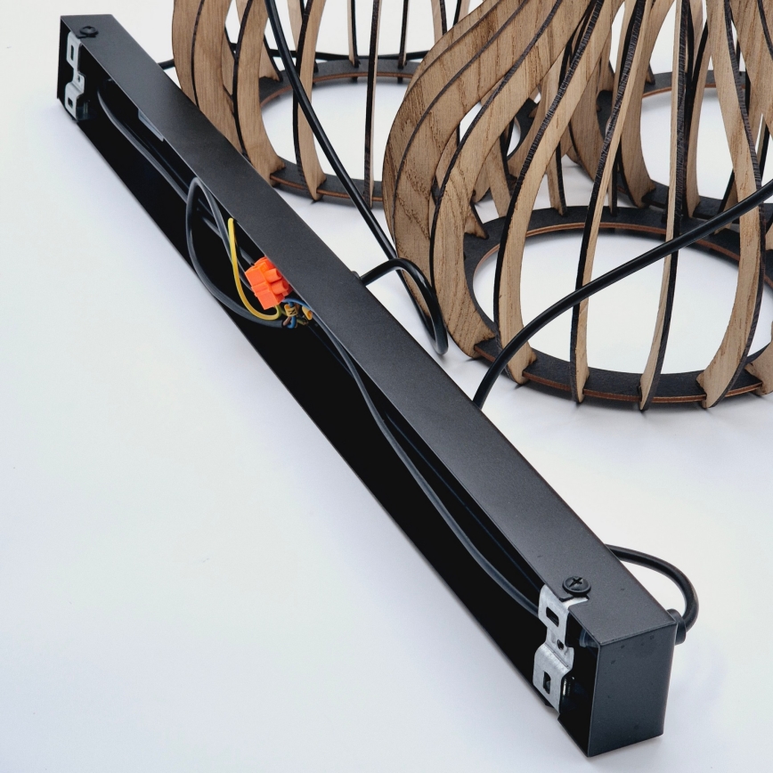 Csillár zsinóron TUCCI 3xE27/15W/230V tölgy/fekete