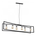 Csillár zsinóron TUNJA 6xE27/60W/230V fekete/fényezett króm