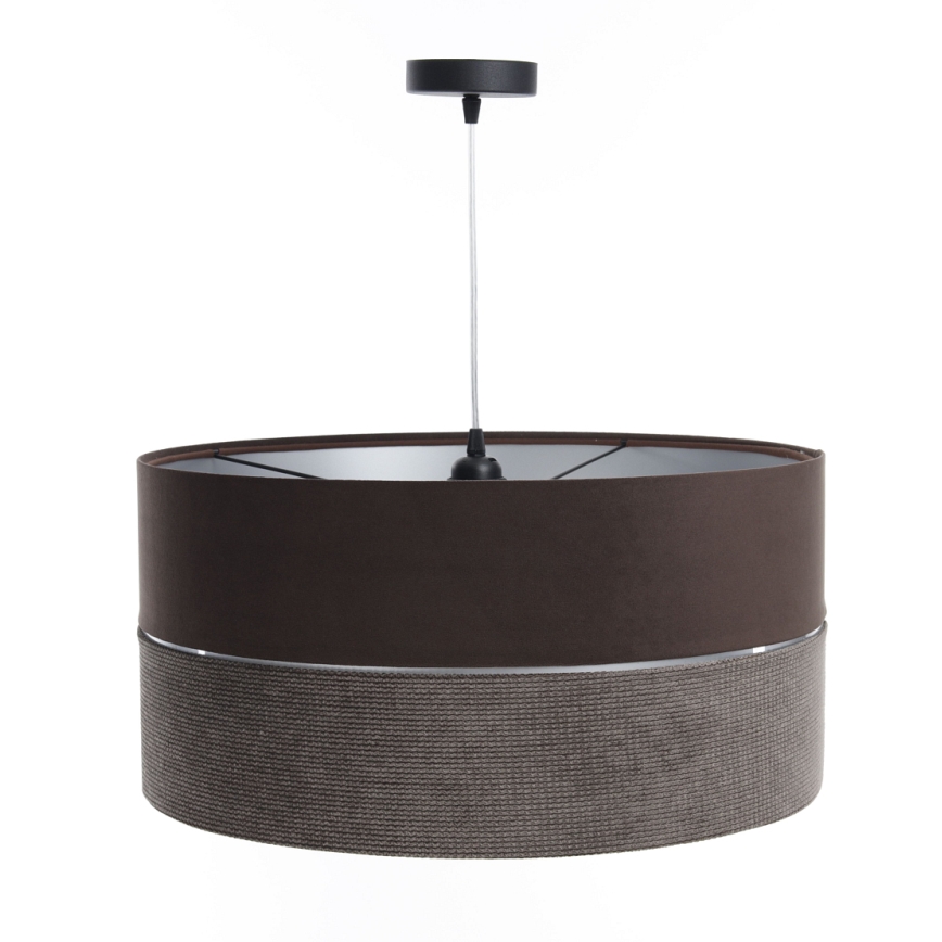 Csillár zsinóron TWIST 1xE27/60W/230V barna/ezüst