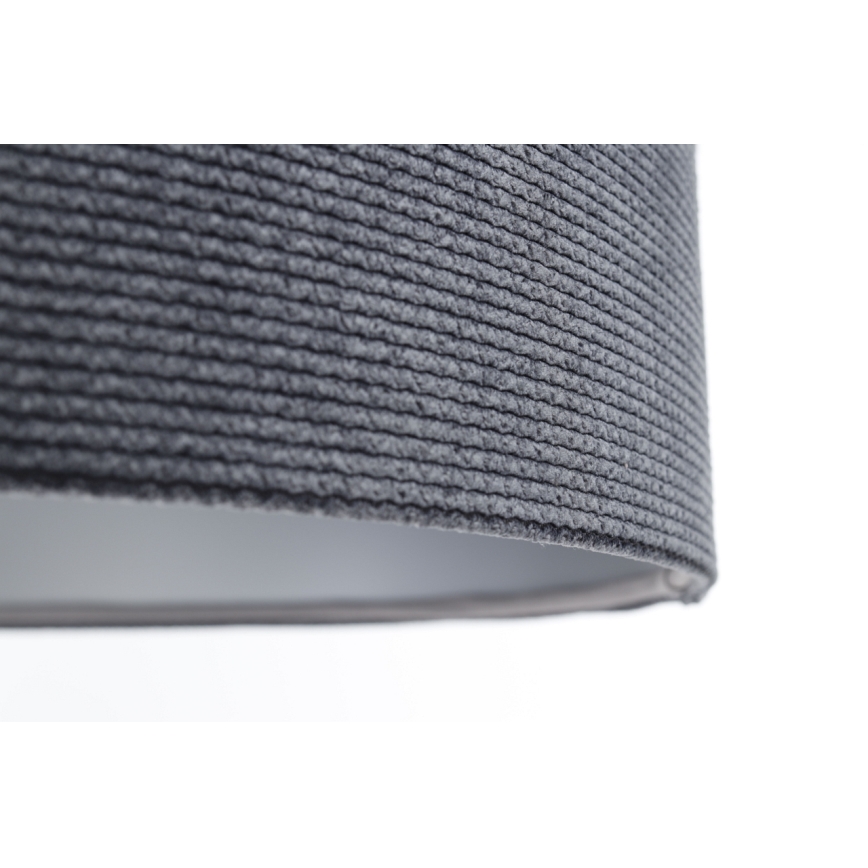 Csillár zsinóron TWIST 1xE27/60W/230V fekete/szürke/ezüst