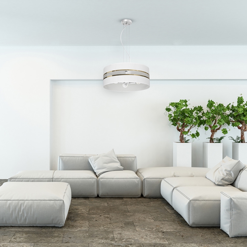 Csillár zsinóron ULTIMO 3xE27/60W/230V fehér