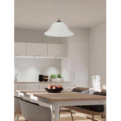 Csillár zsinóron VERA 1xE27/60W/230V réz/fehér