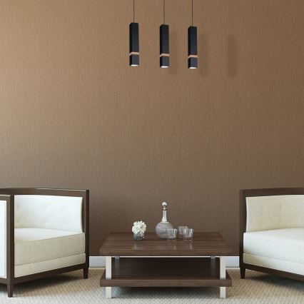 Csillár zsinóron VIDAR 3xGU10/25W/230V fekete