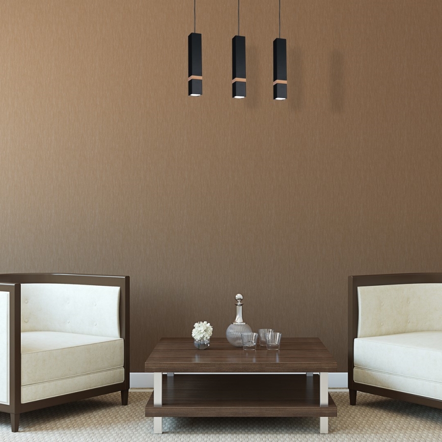 Csillár zsinóron VIDAR 3xGU10/25W/230V fekete