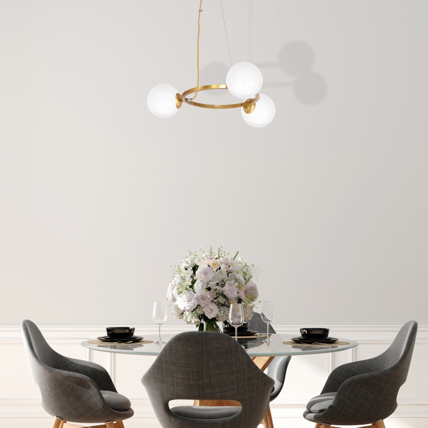 Csillár zsinóron VIENNA 3xE14/40W/230V arany