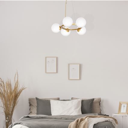 Csillár zsinóron VIENNA 5xE14/40W/230V arany