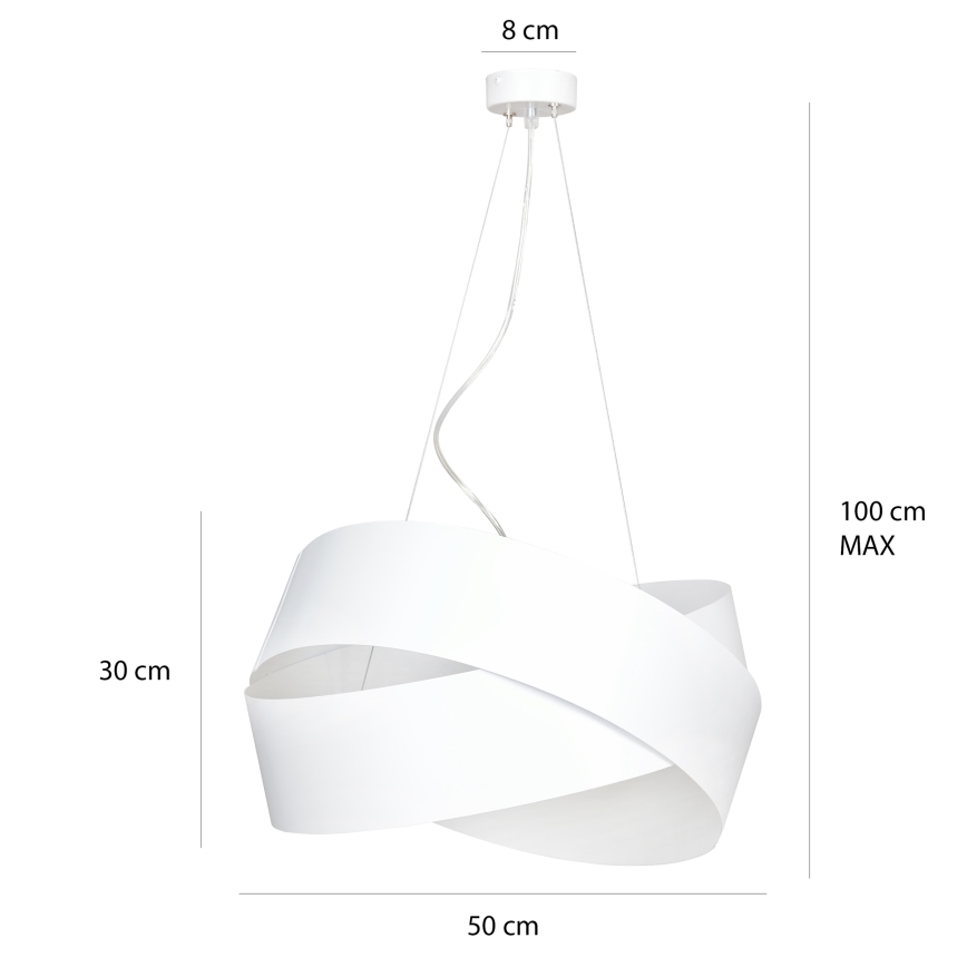 Csillár zsinóron VIENO 3xE27/15W/230V fehér