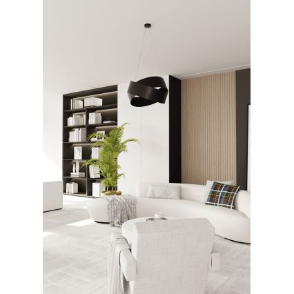 Csillár zsinóron VIENO 3xE27/15W/230V fekete