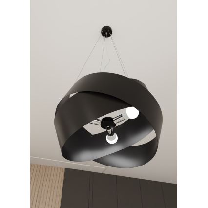 Csillár zsinóron VIENO 3xE27/15W/230V fekete