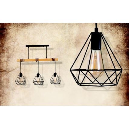 Csillár zsinóron VIGO 3xE27/20W/230V