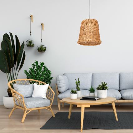 Csillár zsinóron VIMINI 1xE27/40W/230V rattan