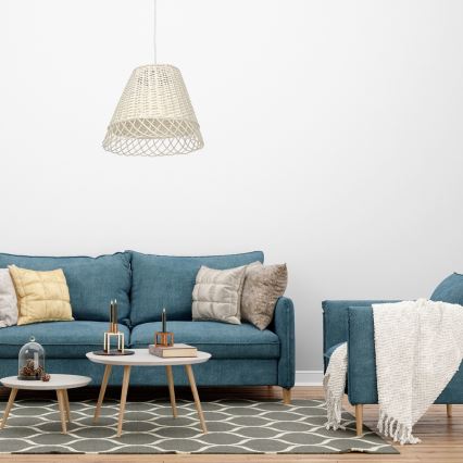 Csillár zsinóron VIMINI 1xE27/40W/230V rattan