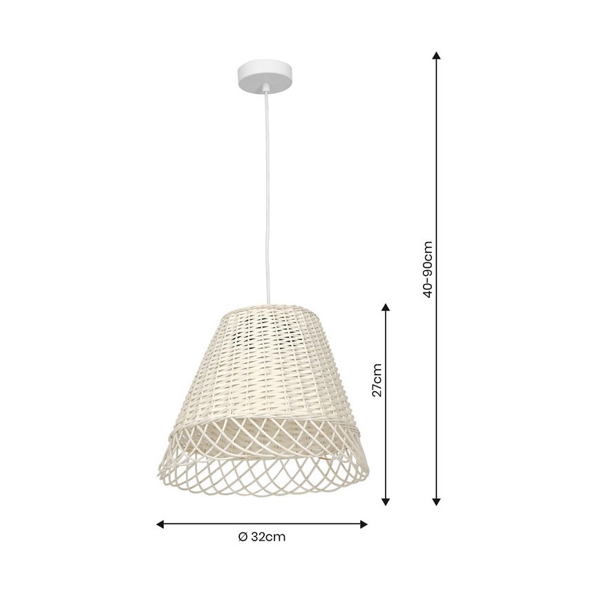 Csillár zsinóron VIMINI 1xE27/40W/230V rattan