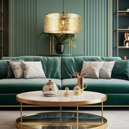 Csillár zsinóron VIRÁG 1xE27/15W/230V arany