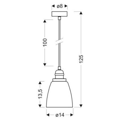 Csillár zsinóron VOICE 1xE27/40W/230V