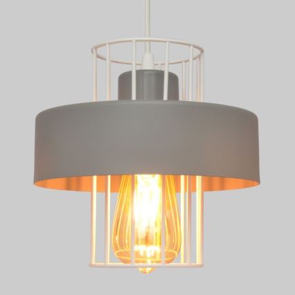 Csillár zsinóron VOLTA 1xE27/15W/230V szürke