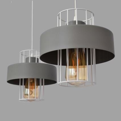 Csillár zsinóron VOLTA 2xE27/15W/230V szürke