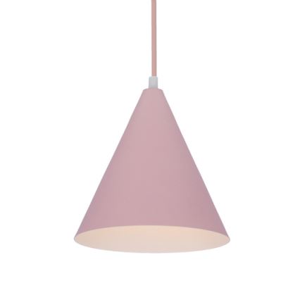 Csillár zsinóron VOSS 1xE27/40W/230V rózsaszín/fehér