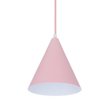 Csillár zsinóron VOSS 1xE27/40W/230V rózsaszín/fehér