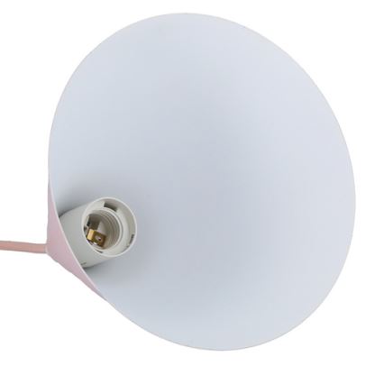 Csillár zsinóron VOSS 1xE27/40W/230V rózsaszín/fehér