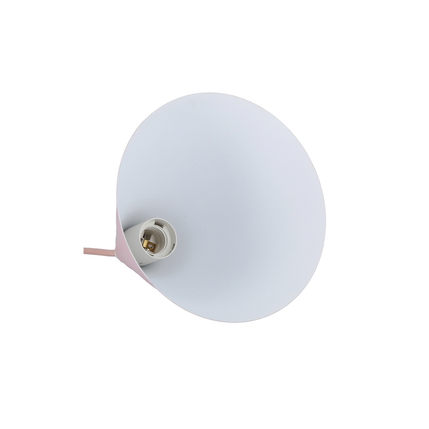 Csillár zsinóron VOSS 1xE27/40W/230V rózsaszín/fehér