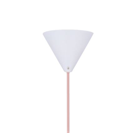 Csillár zsinóron VOSS 1xE27/40W/230V rózsaszín/fehér