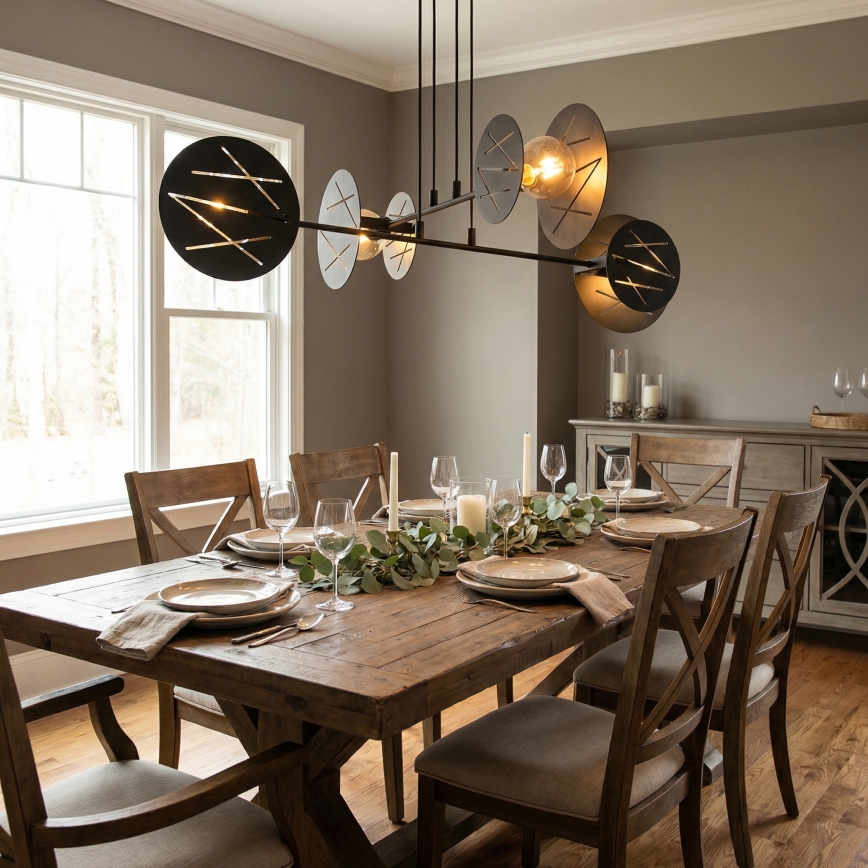 Csillár zsinóron XOTIC 4xE27/15W/230V fekete