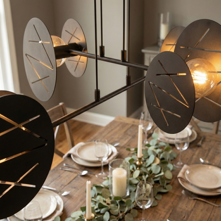 Csillár zsinóron XOTIC 4xE27/15W/230V fekete